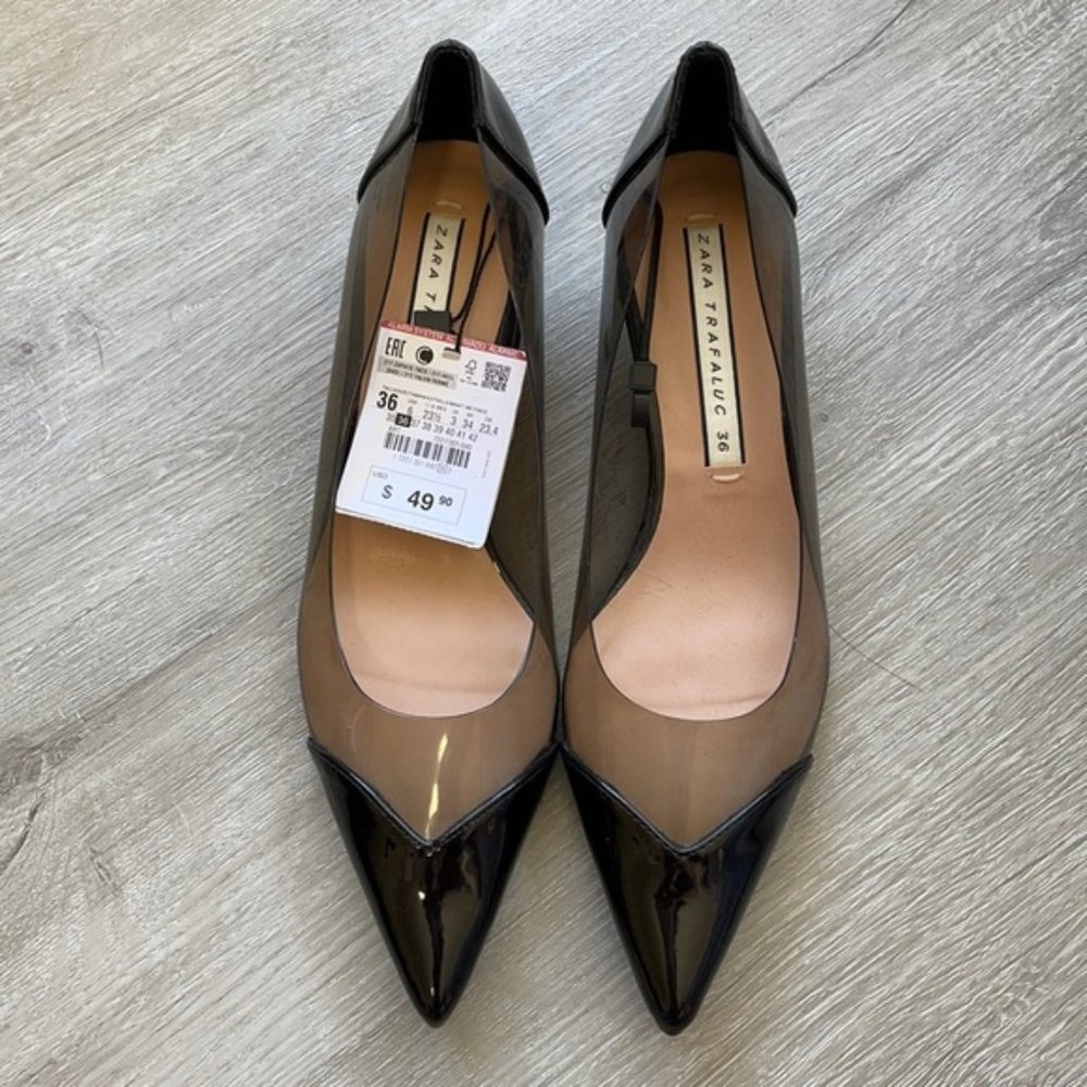 Women’s Zara Trafaluc Kitten Heels Clear Vinyl